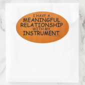 Bedeutende Beziehungsinstrument Oval Sticker (Tasche)