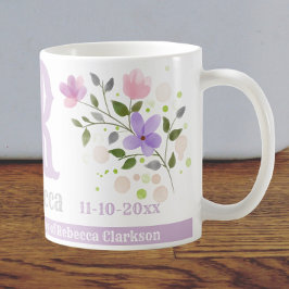 Bedeutende Geburtsname und erste Blumenmuster Kaffeetasse