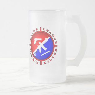 Bedeutende Liga-Zombie-Mörder-Logo-Tasse Mattglas Bierglas