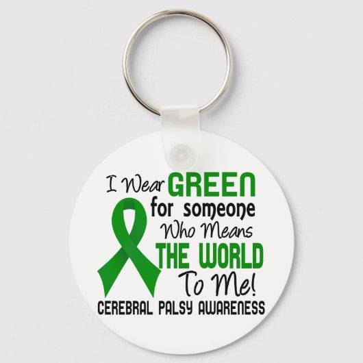 Bedeutet die Welt für mich 2 Cerebral Palsy Schlüsselanhänger (Vorderseite)