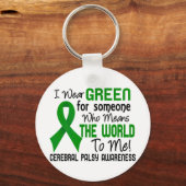 Bedeutet die Welt für mich 2 Cerebral Palsy Schlüsselanhänger (Vorderseite)