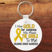 Bedeutet die Welt für mich 2 Kinderkrebs Schlüsselanhänger (Vorderseite)