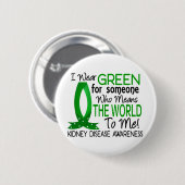 Bedeutet die Welt zu mir Nierenerkrankung Button (Vorne & Hinten)