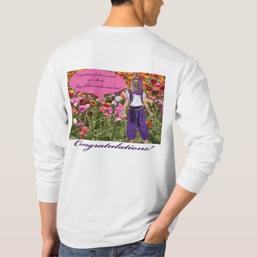 bedeutet langärmeliges Abschlagen. Herzlichen Glüc T-Shirt (Rückseite)