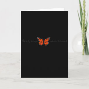Bedeutsam Der einzige orange Monarch Schmetterling Karte