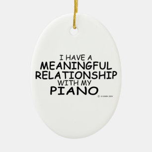 Bedeutsame Beziehung Piano Keramikornament
