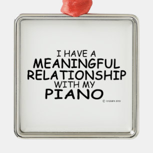 Bedeutsame Beziehung Piano Silbernes Ornament
