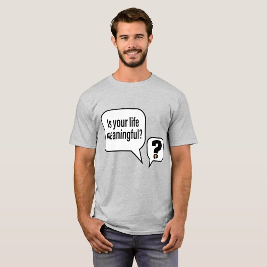 Bedeutsame Frage — Grau T-Shirt (Vorne ganz)