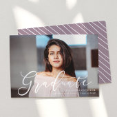 Bedeutsamer Script-Lila-Foto-Abschluss Ankündigung