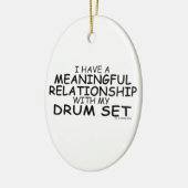 Bedeutsames Relationship-Drum-Set Keramik Ornament (Links)