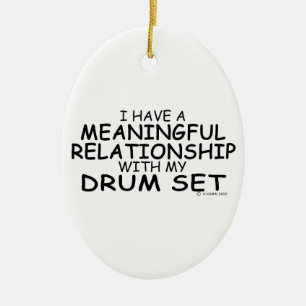 Bedeutsames Relationship-Drum-Set Keramik Ornament