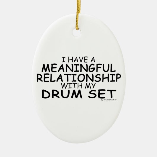 Bedeutsames Relationship-Drum-Set Keramik Ornament (Vorne)