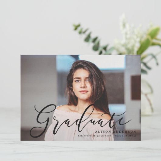 Bedeutsames Skript | Ankündigung von Abschluss Fot (Stehend Vorderseite)