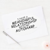 Bedeutung der Beziehung Autoharp Ovaler Aufkleber (Umschlag)