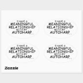 Bedeutung der Beziehung Autoharp Ovaler Aufkleber (Blatt)