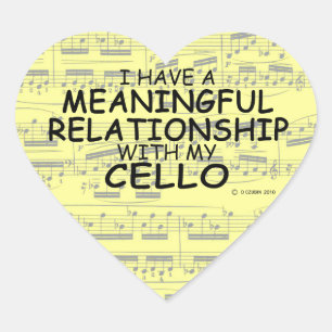 Bedeutung der Beziehung Cello Heart Aufkleber