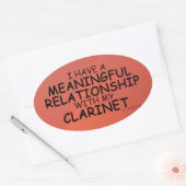 Bedeutung der Beziehung Klarinette Oval Aufkleber (Umschlag)