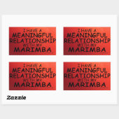 Bedeutung der Beziehung Marimba rechteckige Sticke Rechteckiger Aufkleber (Blatt)