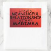 Bedeutung der Beziehung Marimba rechteckige Sticke Rechteckiger Aufkleber (Tasche)