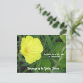 Bedeutung der Gelben Blume Postkarte (Stehend Vorderseite)