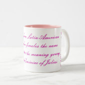 Bedeutung der Namen-Tassen Zweifarbige Tasse (VorderseiteRechts)