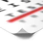 Bedeutung der Sehschärfe Poster (Ecke)