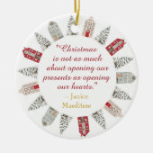 Bedeutung der Weihnachtskostbarts Baumbaumdekorati Keramik Ornament (Vorne)