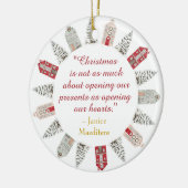 Bedeutung der Weihnachtskostbarts Baumbaumdekorati Keramik Ornament (Links)