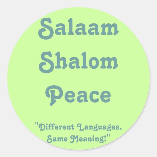 Bedeutung des Friedensklebers Runder Aufkleber (Vorderseite)