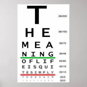Bedeutung des Leben-Augen-Diagramms Poster