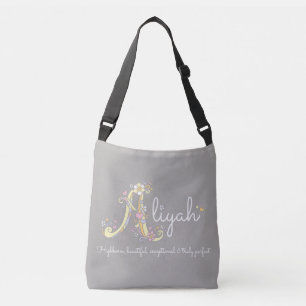 Bedeutung des Namens Aliyah Eine Monogramm-Tasche Tragetaschen Mit Langen Trägern