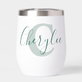 Bedeutung des Namens Cherylee und grüner Monogramm (Rückseite)