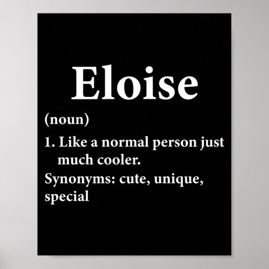 Bedeutung des Namens Eloise Poster (Vorne)