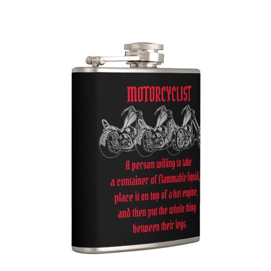 Bedeutung eines Motorradfahrers Flachmann (Rechts)