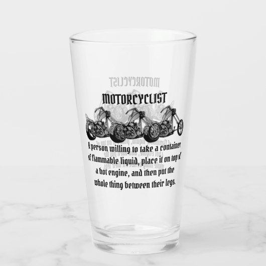 Bedeutung eines Motorradfahrers Glas (Rückseite)