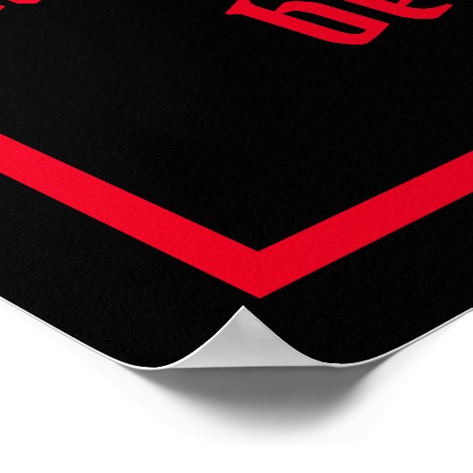 Bedeutung eines Motorradfahrers Poster (Ecke)