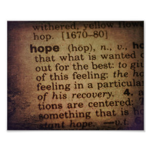 Bedeutung finden - Hoffnung Fotodruck