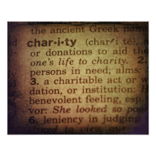 Bedeutung finden - Wohltätigkeit Fotodruck