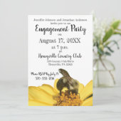 Bedeutung für eine gelbe und schwarze Engagement-P Einladung (Stehend Vorderseite)