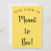 Bedeutung für eine gelbe und schwarze Engagement-P Einladung (Rückseite)