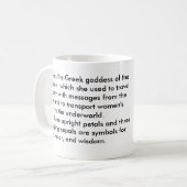 Bedeutung in der Natur: Iris-Blume Kaffeetasse (Vorderseite Links)