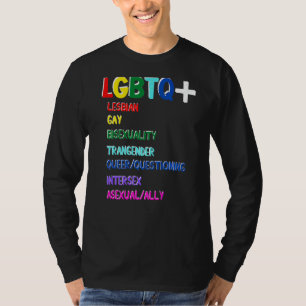 Bedeutung und Verbreitung von LGBTQ+-Briefen T-Shirt