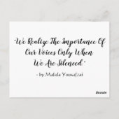 Bedeutung unserer Stimmen Postkarte (Rückseite)