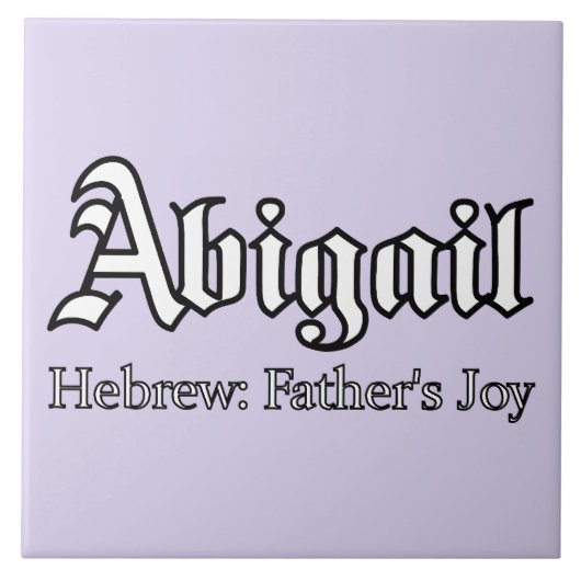Bedeutung von Abigail Fliese (Vorderseite)