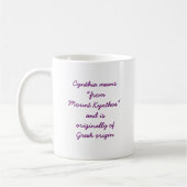 Bedeutung von Cynthia-Tasse Kaffeetasse (Links)