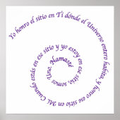 Bedeutung von Namaste' en Español Poster (Vorne)