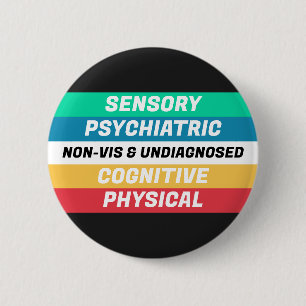 Bedeutungen der Disability Pride Flag Button