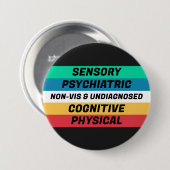 Bedeutungen der Disability Pride Flag Button (Vorne & Hinten)