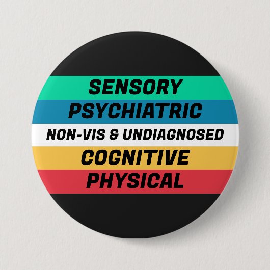 Bedeutungen der Disability Pride Flag Button (Vorderseite)