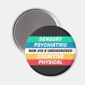 Bedeutungen der Disability Pride Flag Magnet (Vorderseite/Rückseite)